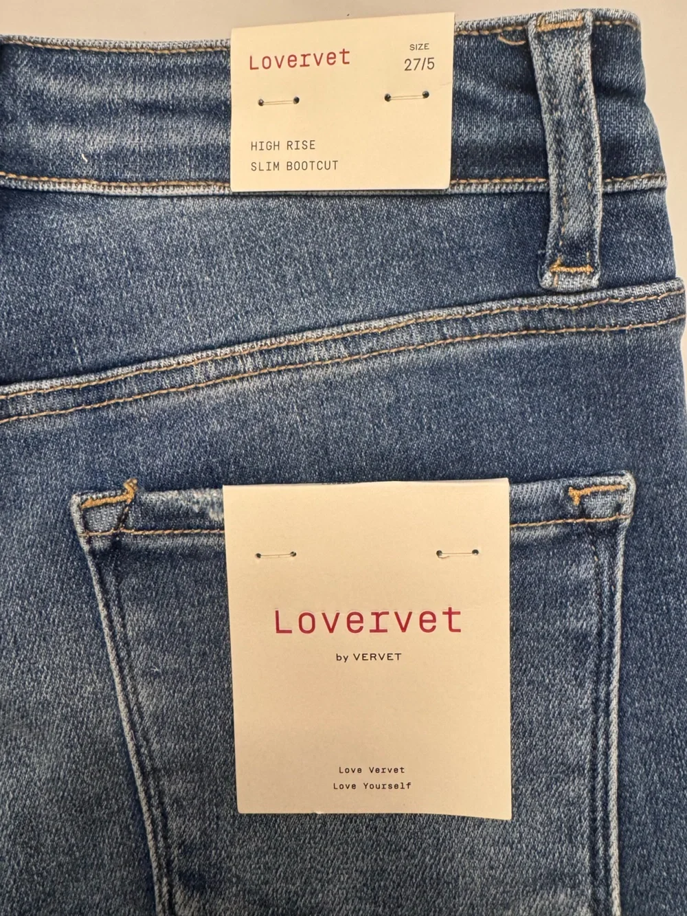 Lovervet - Women's Mid-Rise Blue Boot cut Denim Jeans - Size 5/27 NWT